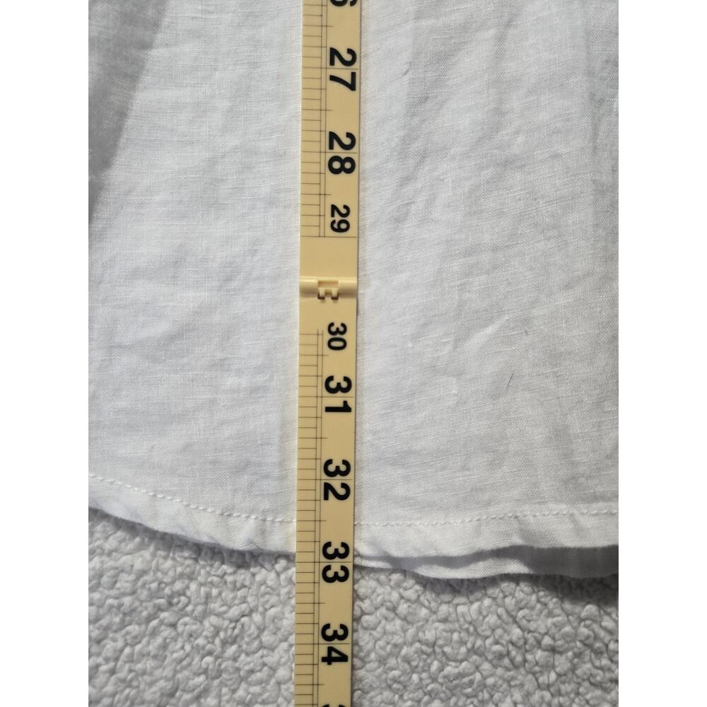 Tommy Bahama Long Sleeve Shirt Sea Glass Breezer White Solid Linen New XXL - Picture 8 of 11